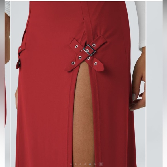 Halara High Waisted Decorative Buckle Maxi Skirt - NWT Size Small - Picture 7 of 7